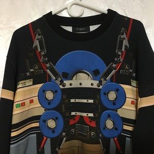 Mens Givenchy paris multi print panel sweater sweatshirt pullover size XL